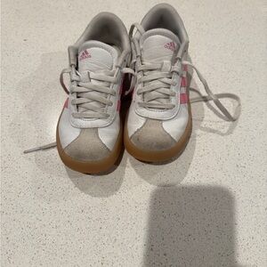 adidas Kids Sneakers - White, Pink, Gray, and Tan